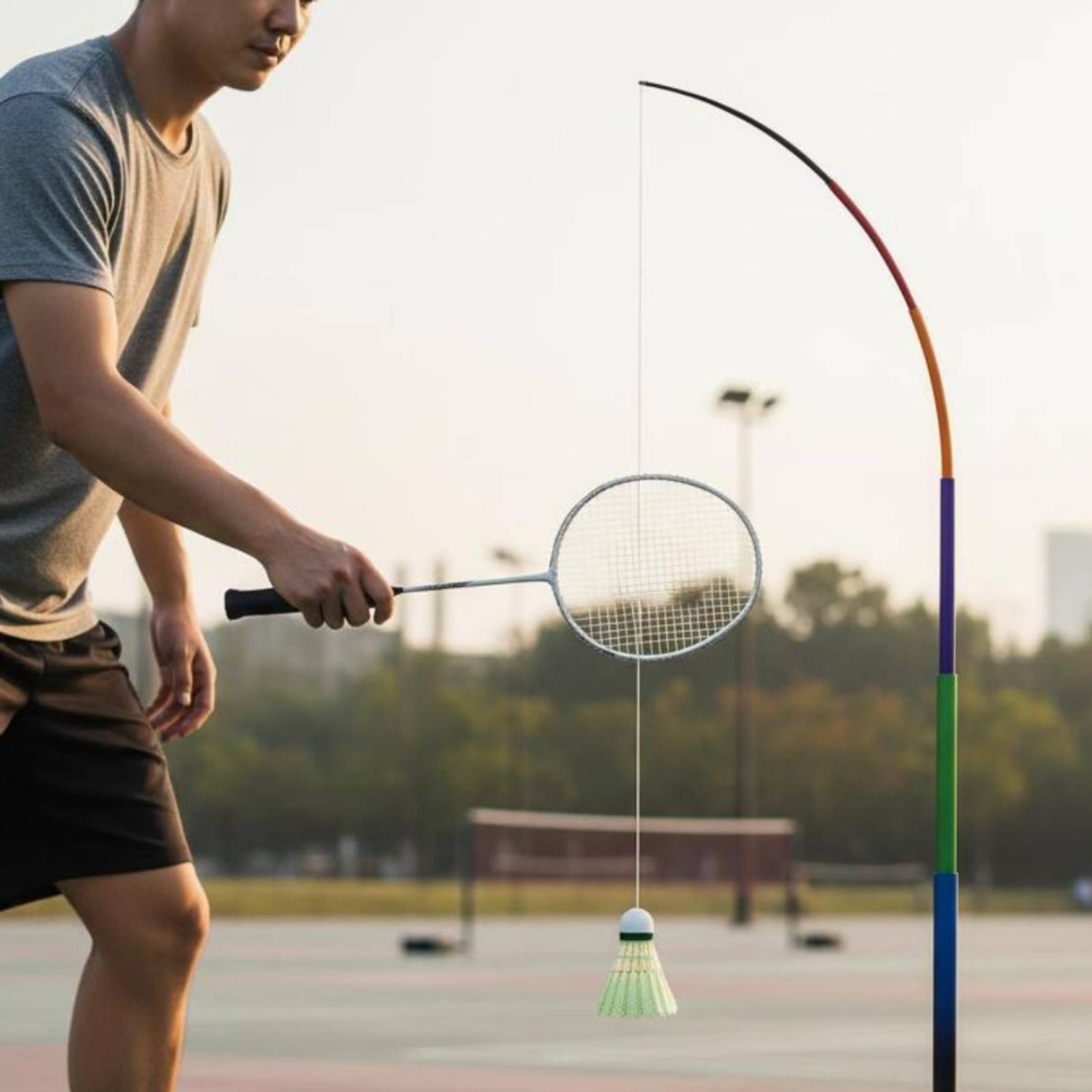 Badminton Single - Height Adjustable Badminton Trainer Return Equipment