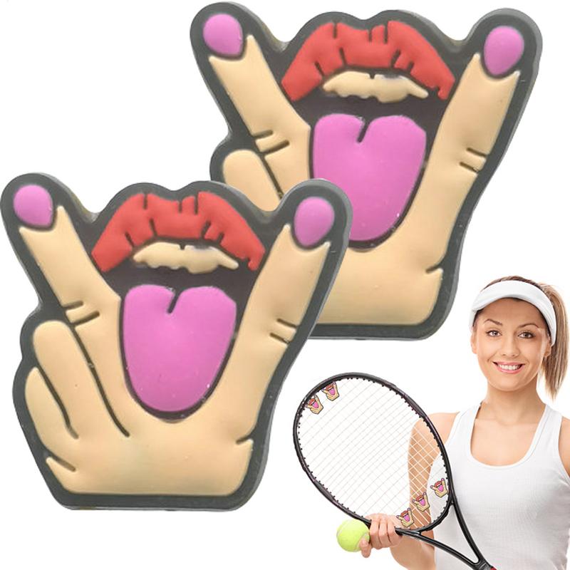 2Pcs Cartoon Tennis Racket Sho - Racket Vibration Dampener 评论和价格