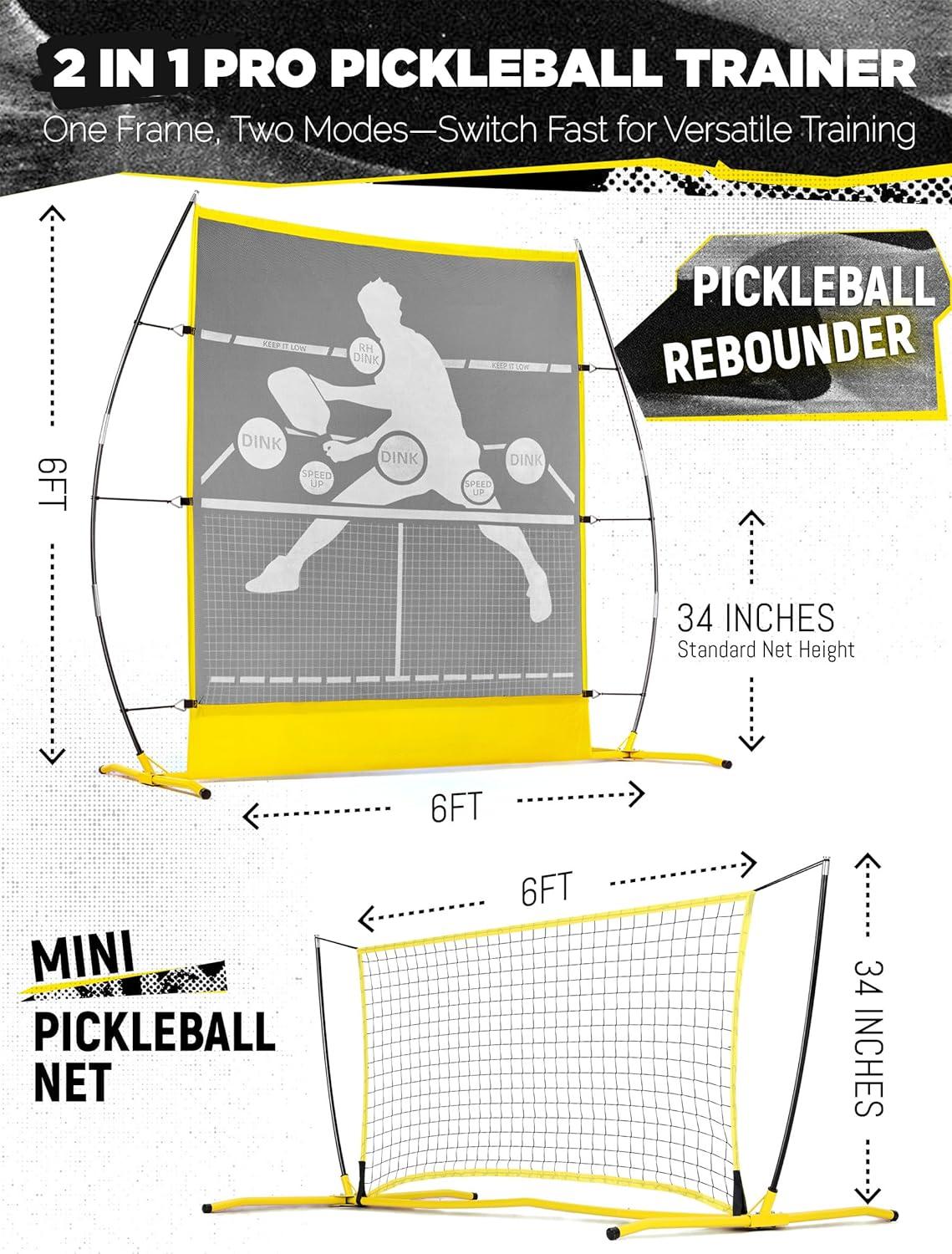 Pickle Ball Rebounder Training - Training Net Mini 评论和价格