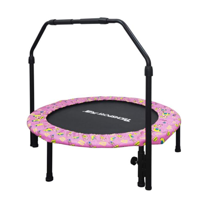 Pink Kids Mini Trampoline with - Training Net Mini 评论和价格